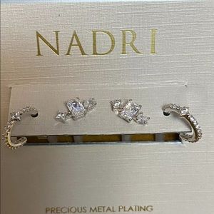 Nadri Cluster Stud Earring Set